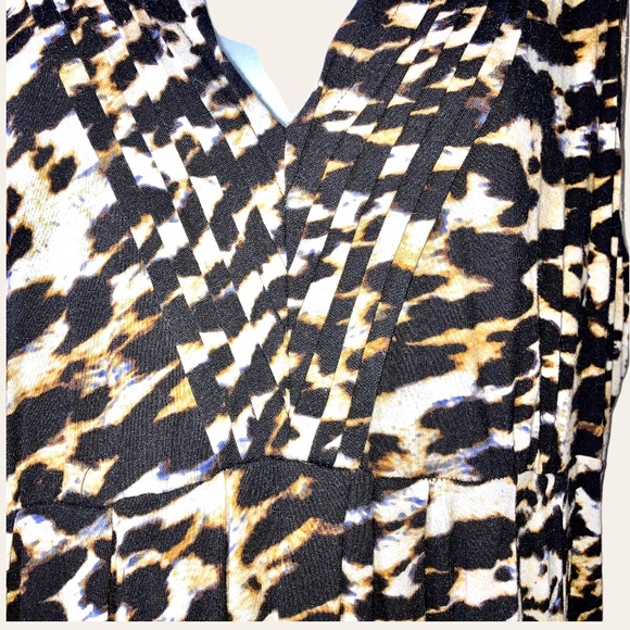 Calvin Klein Empire Waist Leopard Print Dress Size 14W. Beautiful! Has P… - Picture 3 of 15